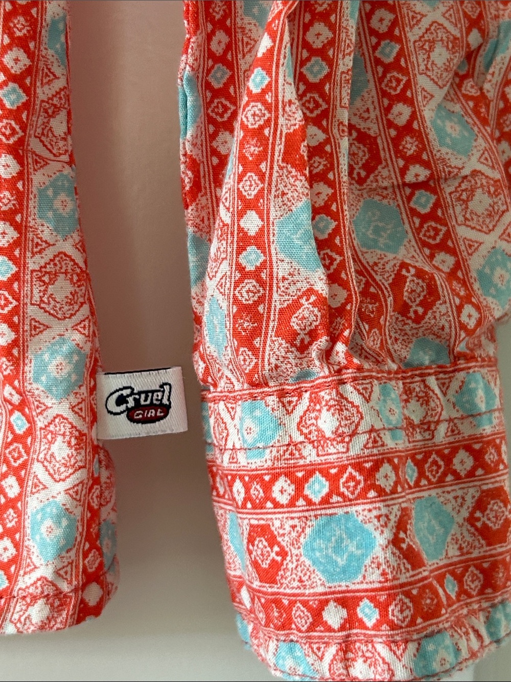 Cruel Girl Western Shirt Sz L/10 w MEASUREMENTS Pearl Snaps, Western Yokes - Picture 6 of 10